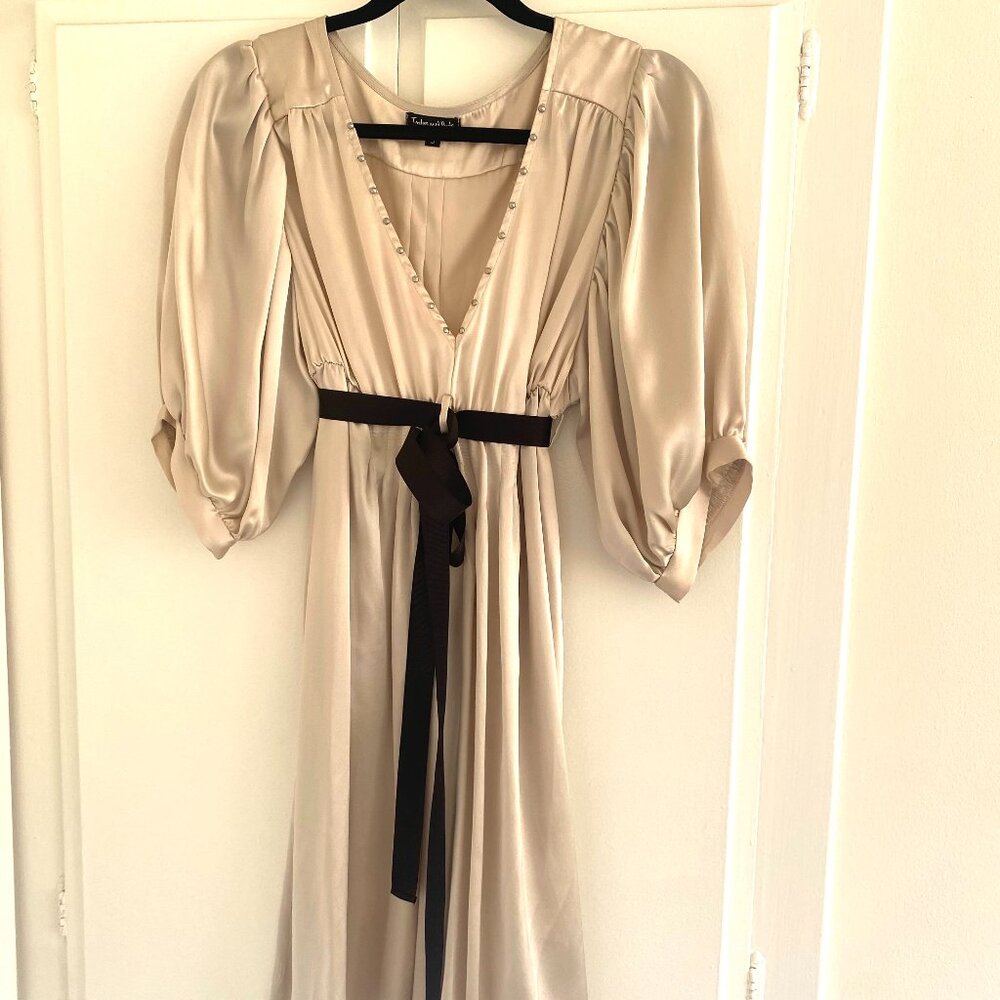Taylor and Hyde Beige/Tan Silk Dress - SMALL